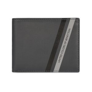 UNITED COLORS OF BENETTON Men RFID Protected Camben Multicard Coin Wallet – Navy, No. of Card Slot: 6 | Printed Multicard Coin Wallet with Side Closure | Leather