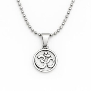 Jewel Harbour OM Symbol Spiritual Aum Yoga Meditation Pendant Chain Necklace for Men & Women