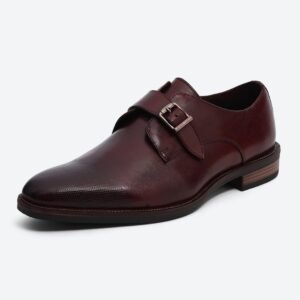 Monte Carlo Men Cherry Elastic Leather Formal Monks Cherry-11