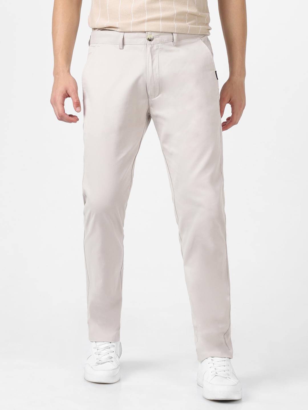 Urbano Fashion Men's Cotton Light Weight Non-Stretch Slim Fit Casual Trousers - Image 2