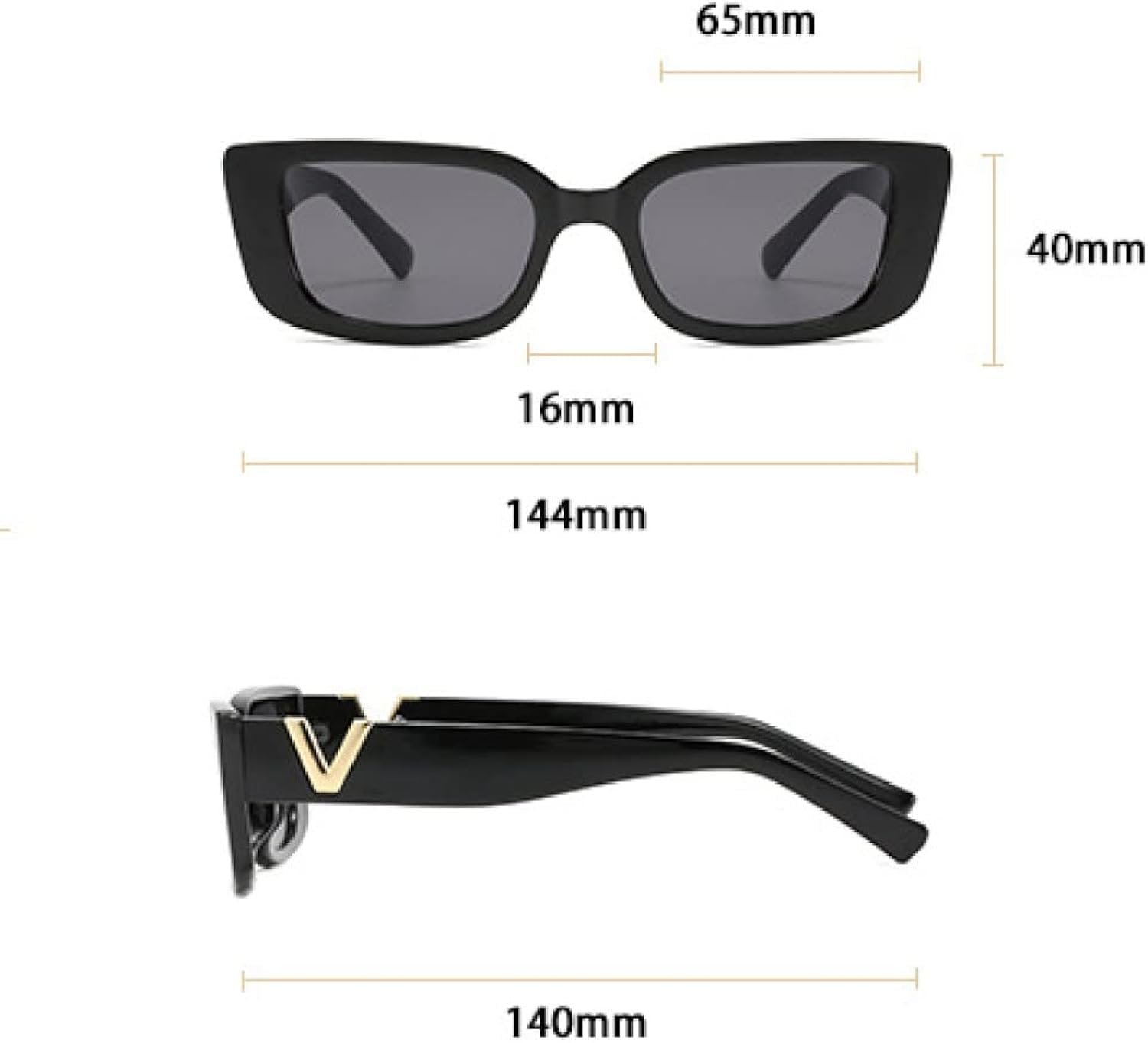 IFLASH Rectangle Sunglasses for Women 90s Retro Trendy Y2K Classical Vintage Square Shades - Image 5