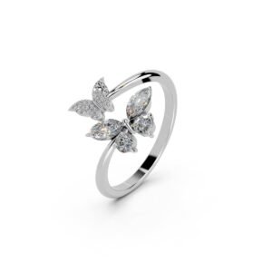 Miss Highness 925 Pure Sterling Silver Ring for Women and Girls, Butterfly Rings, Rhodium Plated, Adjustable Free Size, BIS Hallmark, Valentine’s Day Gift for Girlfriend, Birthday, Anniversary Surprise for Wife