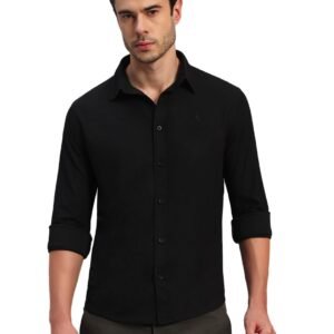 Cantabil Men’s Solid Full Sleeves Spread Collar Casual Shirt (P_MSHC01188)