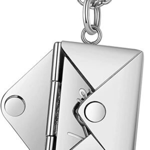 Custom Envelope Necklace for Women Personalized Envelope Necklace with Message Engraving I Love You Letter Locket Necklace That Hidden Message Customized Jewelry Gifts for Women