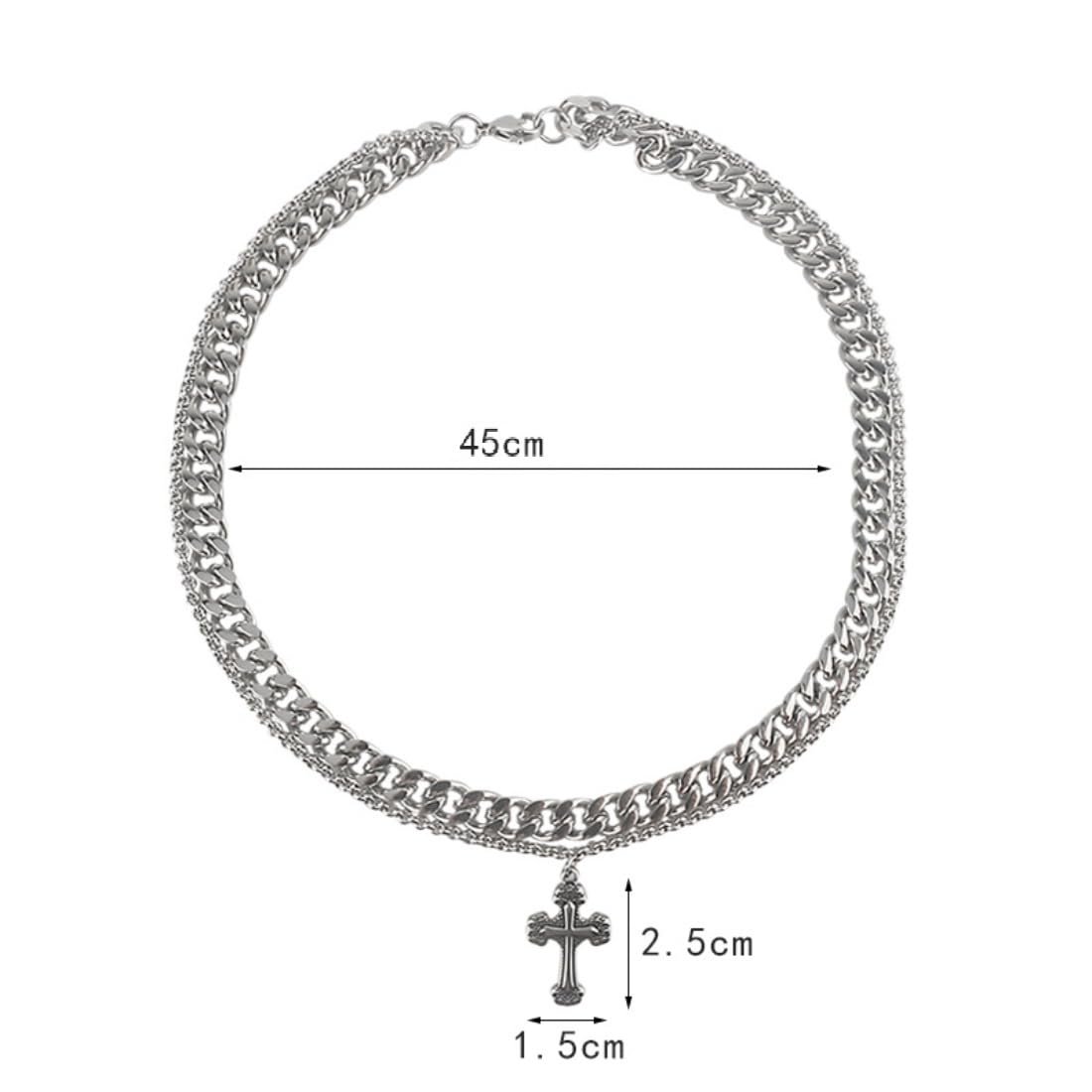 Aaishwarya Mens Silver Plated Tri Circle Pendant Chain | Stainless Steel & Anti-Tarnish Jewels | Necklace for Men and Boys | Stylish Unisex Jewelry Gift - Image 3