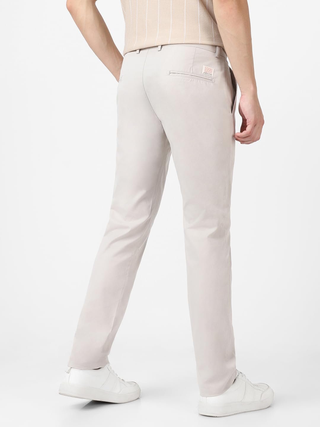 Urbano Fashion Men's Cotton Light Weight Non-Stretch Slim Fit Casual Trousers - Image 4