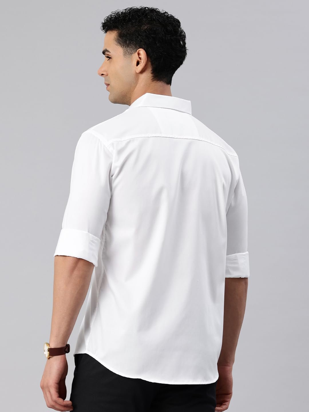 Majestic Man Men's Cotton Slim Fit Solid Casual Shirt - Image 4