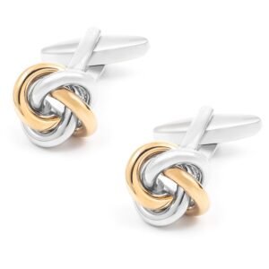 Peora Silver Plated Spiral Shape Cufflinks Stylish Formal Bussiness Corporate Gift For Men