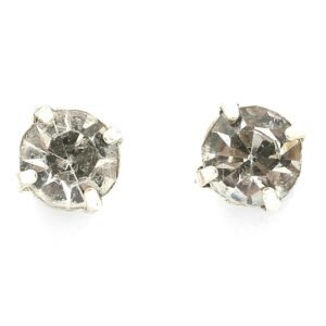 Scintillare By Sukkhi Silver Metal 6 mm Magnetic Crystal Stones Studded Non-Pierced Earrings for Women & Girls |Jewellery for Men & Boys|E107242