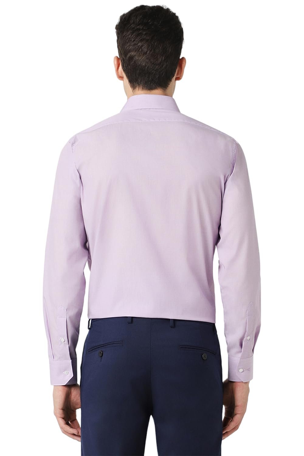 Van Heusen Solid Formal Shirt for Men| Premium Cotton| Full Sleeves| Slim Fit |Breathable Fabric - Image 3