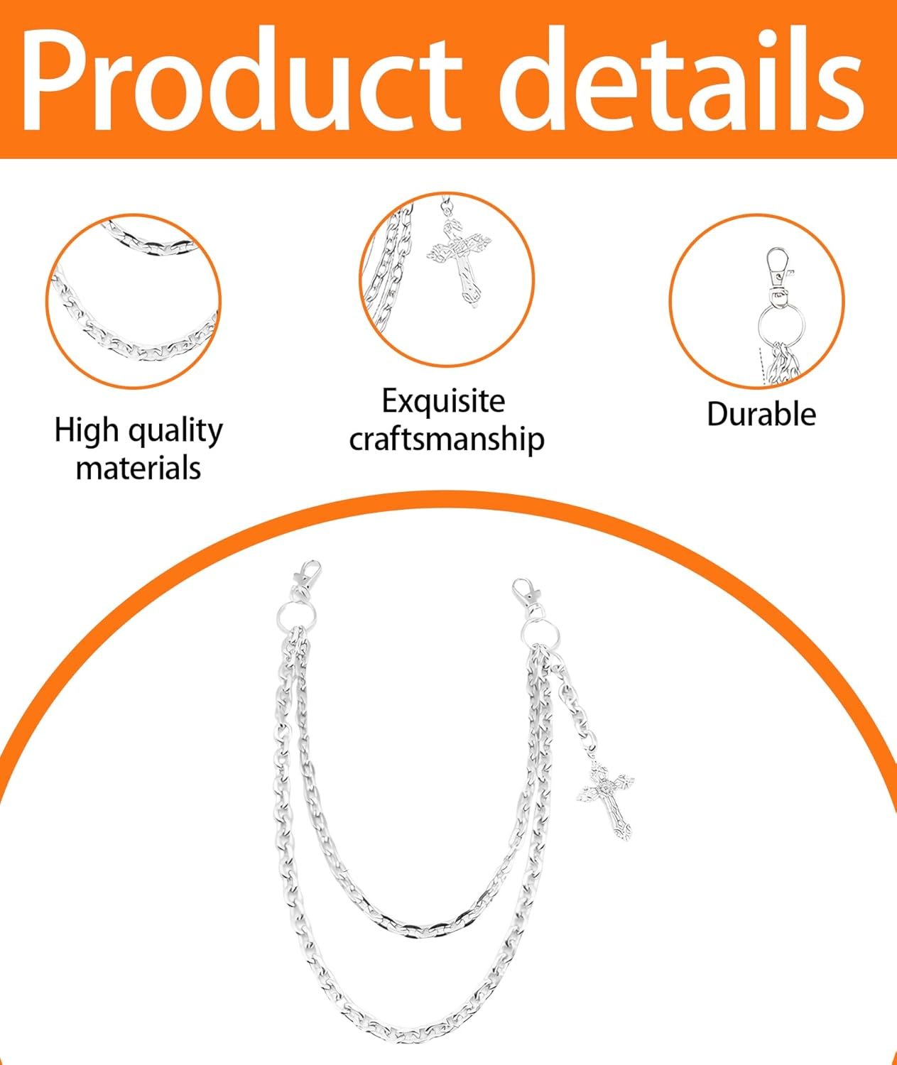 Jeans Chain, Stylish Waist Chain for Women, Fashion Body Jewelry Accessory for Casual Outings and Stage Performances - Image 3