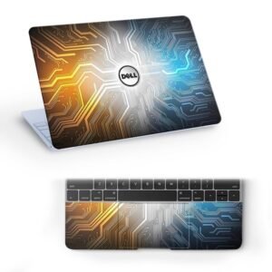 Pattern D14 Top+Wrist Pad Vinyl Laptop Skin/Sticker/Cover for 14 Inches Laptops Laminated-Removable-HD Quality Compatible for Dell (13.8x9.6 Inches)