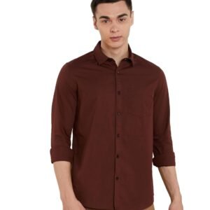 Amazon Brand – Symbol Men’s Solid Slim Fit Cotton Casual Shirt | Plain | Full Sleeve | Summer (Available in Plus Sizes)