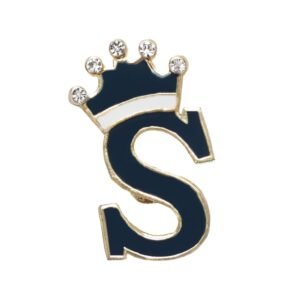 FURE Initial Metal Lapel Pin Brooch (Golden) with Enamel for Men & Women