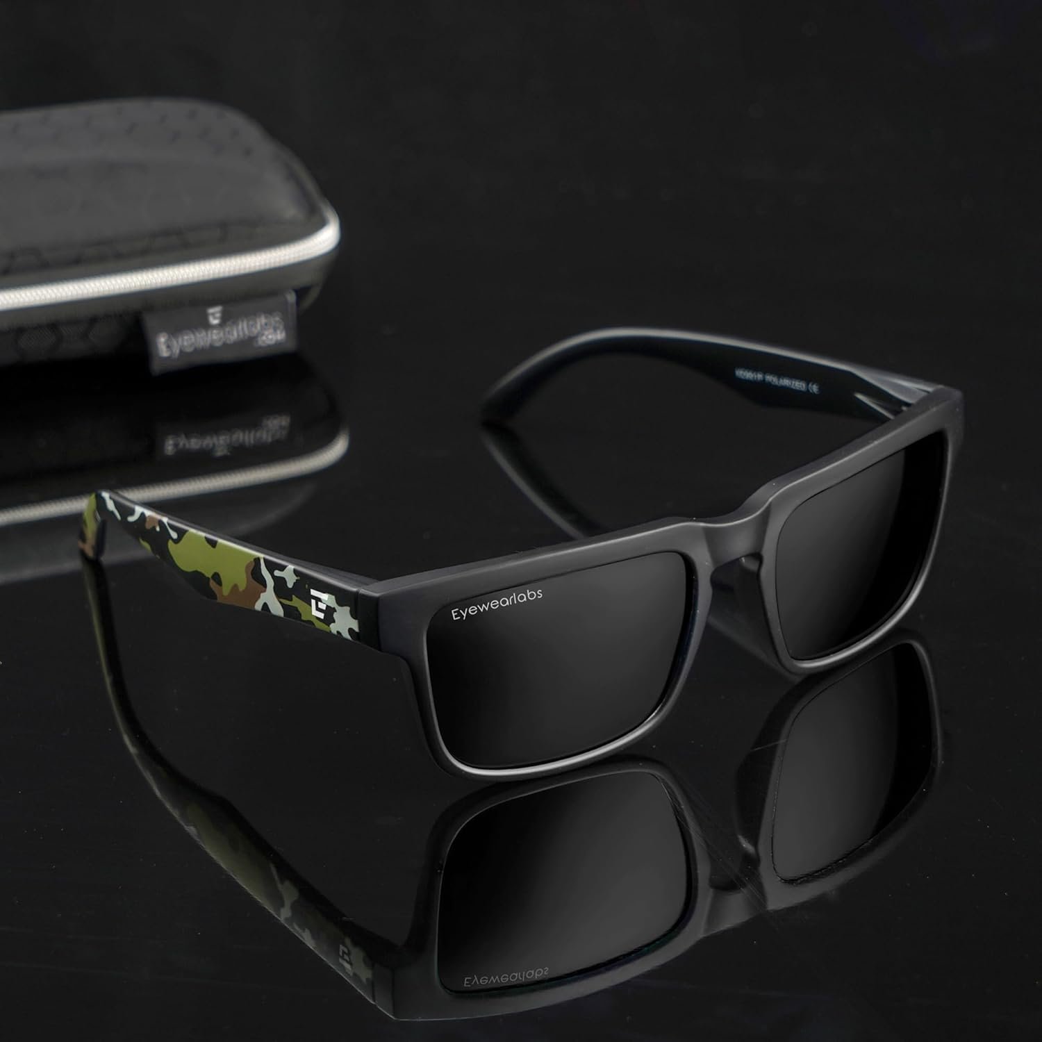 Eyewearlabs OKNO | Polarized Full Rim Rectangular Branded Stylish Sunglasses For Men & Women | 100% UV Protection Shades | Cricket Sports Cycling Driving | Medium | Outlaws - Image 7