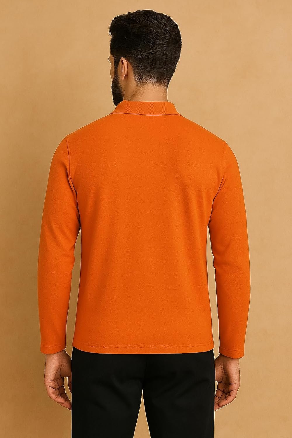 RodZen Men's Cotton Blend Full Sleeve Regular Fit Polo T-Shirt - Image 2