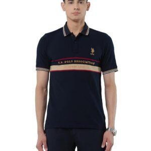 U.S.Polo Association Men’s Brand Embroidered Slim Fit Polo Shirt (USTSH3135_Blue_2XL)