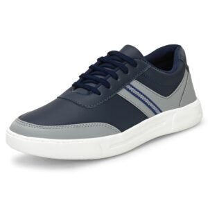 Centrino Men’s Casual Shoes Fashion Lace Up Non-Slip Flats Trendy Stylish All Day Comfortable Lightweight Sneakers with Extra Comfort on Heel Blue Casual Shoe for Mens (6313)