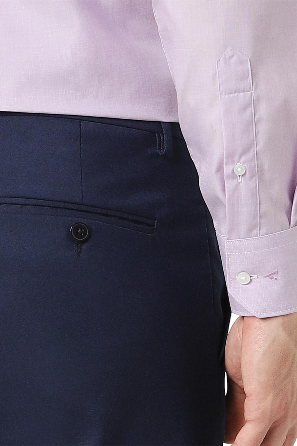 Van Heusen Solid Formal Shirt for Men| Premium Cotton| Full Sleeves| Slim Fit |Breathable Fabric - Image 5