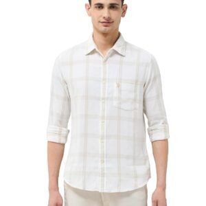 U.S.Polo Association Men’s Corduroy Grid Tattersall Checked Shirt