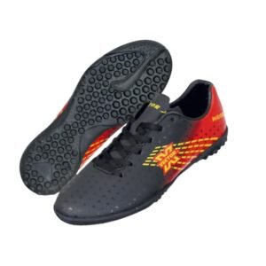 Vector X Warrior Indoor Football Shoes – Red/Black, Men’s Size 13, Non-Marking Futsal Shoes for Indoor Court Play