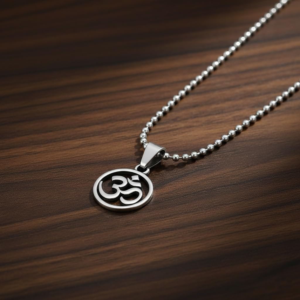 Jewel Harbour OM Symbol Spiritual Aum Yoga Meditation Pendant Chain Necklace for Men & Women - Image 4