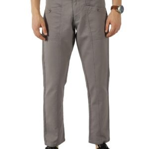 Thomas Scott Men’s | Solid | Pleated Stitch | Light Weight | Mid Rise | Regular Fit | Cotton Blend | Button Waist | Cargo | Trouser | Pants