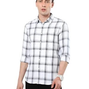 GLORYBOYZ Men’s Full Sleeve Checkered Casual Cotton Shirt S-2XL