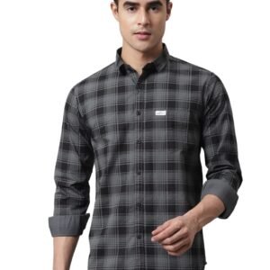 Majestic Man Cotton Checkered Slim Fit Casual Shirt For Men