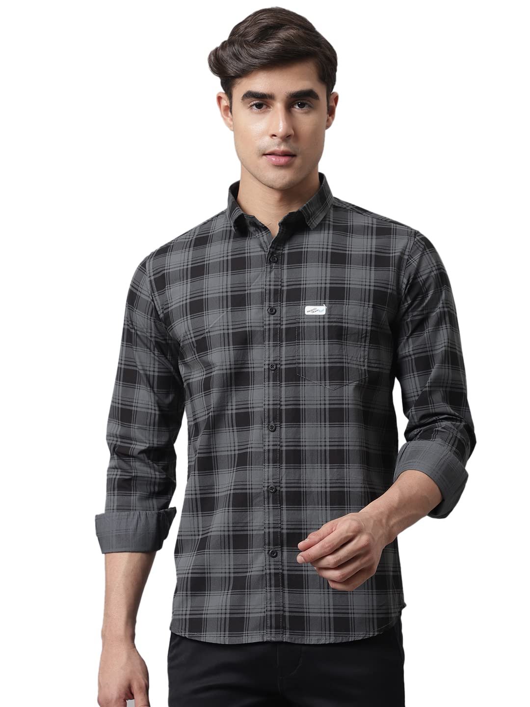 Majestic Man Cotton Checkered Slim Fit Casual Shirt For Men