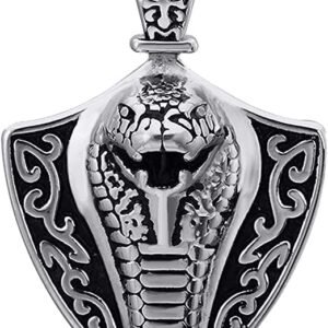 THE MEN THING Alloy Pendant with Pure Stainless Steel 24inch Round Box Chain, American trending Style – Round Box Chain & Pendant for Men & Boys