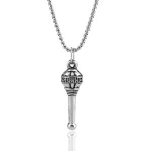 Gehena by Estele Powerful Gada (Mace) Pendant Necklace for Men & Women: Oxidized Silver Plated Spiritual Gada Locket Pendant for Strength & Devotion – OSAK047-IROX PENDANT