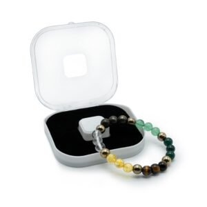 Chitshakti Premium Money Magnet Bracelet 8mm | 5 Natural Wealth Crystals for Prosperity, Business Success & Good Fortune | Elegant Dhana Lakshmi Braclet for Men & Women