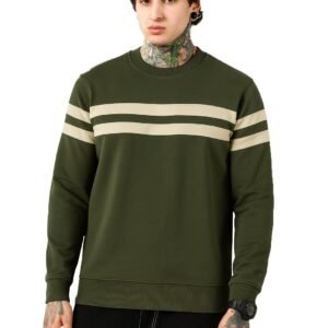 RodZen Men’s Cotton Half Sleeve Regular Fit Striped T-Shirt