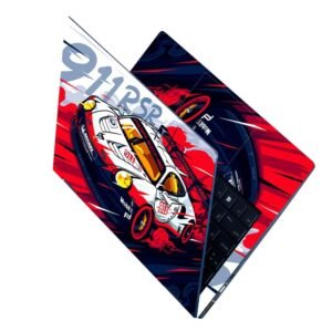 Full Body Laptop Skin Upto 15.6 inch Sticker Compatible for Dell/HP/Lenovo/Acer/Asus All Laptop Size Upto 14 to 15.6 Inch - Porsche 911 RSR Racing