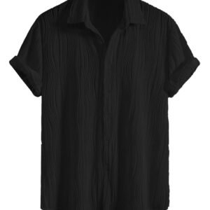 GRECIILOOKS Men Cotton Shirt | Casual Shirt | Stylish Shirt | Textu Shirt | Regular Fit | Formal Shirt | Solid Slim Fit