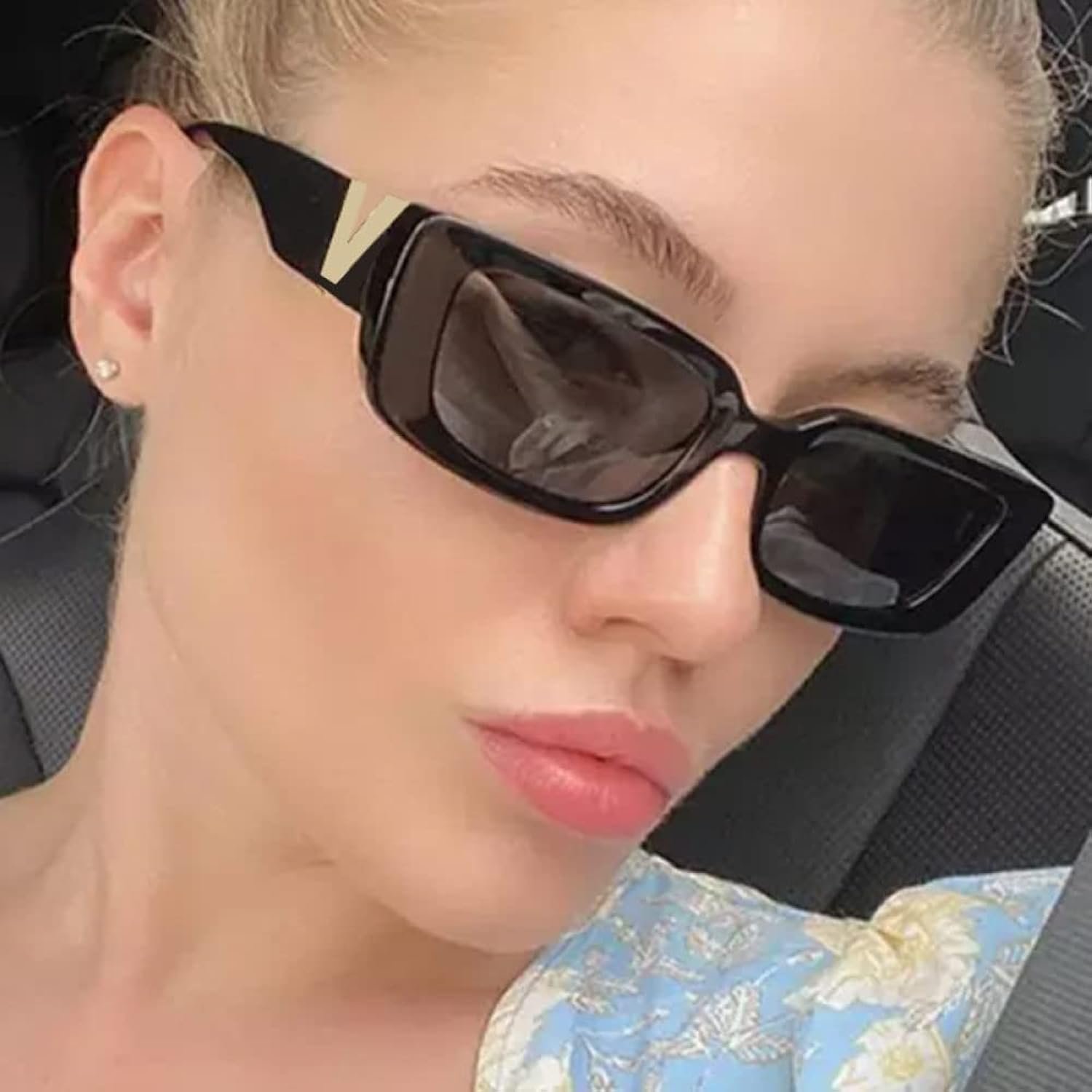 IFLASH Rectangle Sunglasses for Women 90s Retro Trendy Y2K Classical Vintage Square Shades - Image 3