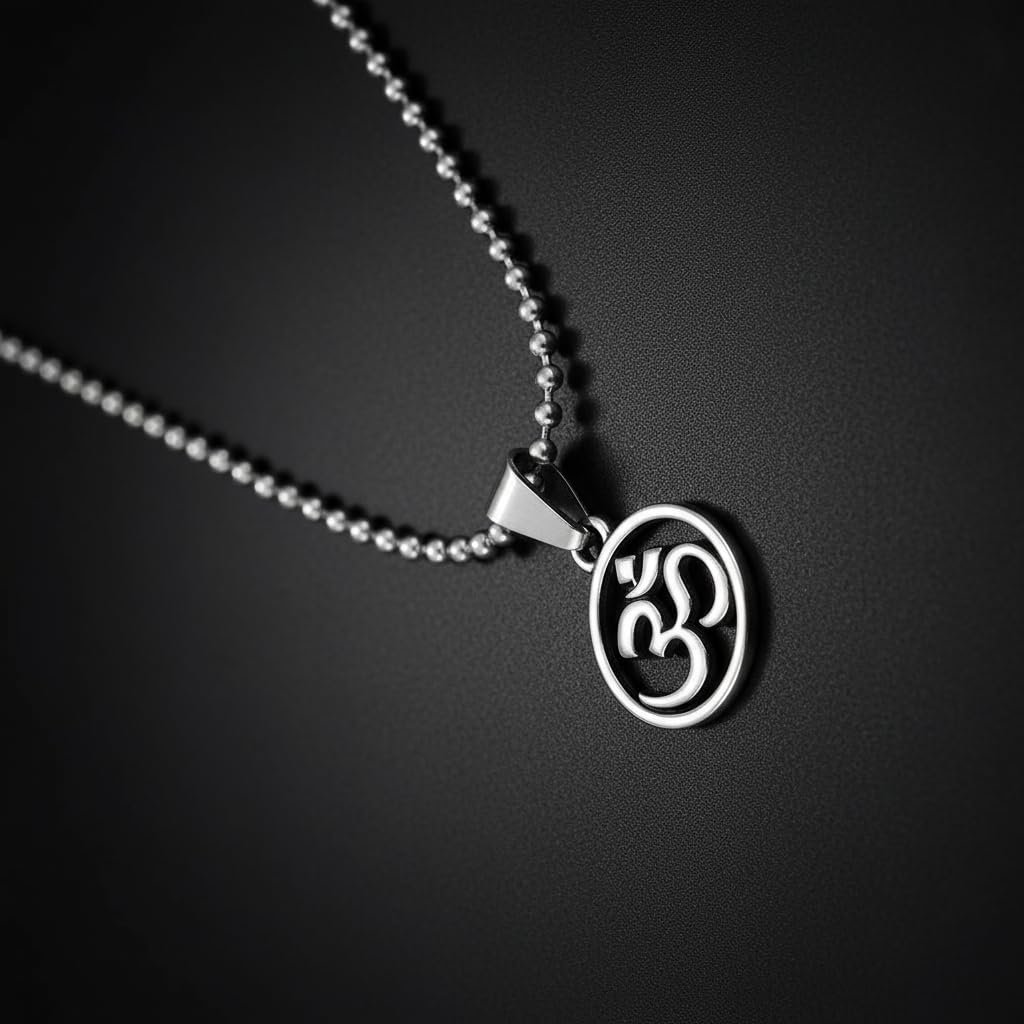 Jewel Harbour OM Symbol Spiritual Aum Yoga Meditation Pendant Chain Necklace for Men & Women - Image 3