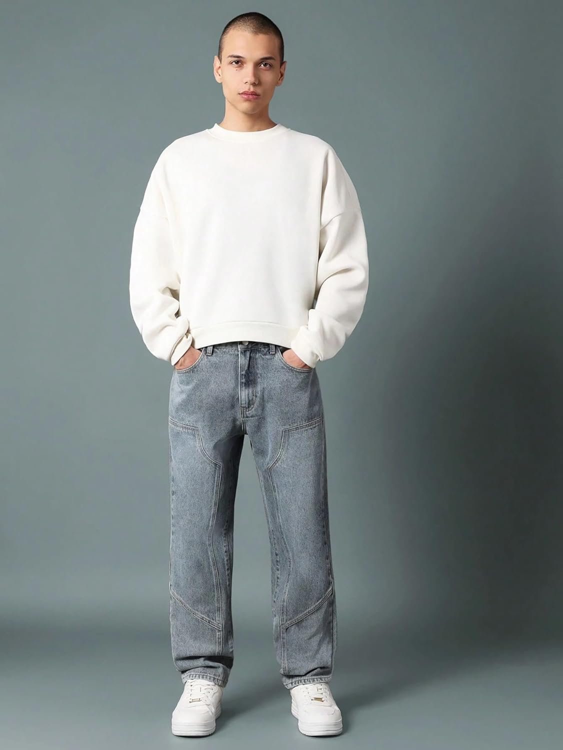 GRECIILOOKS Baggy Jeans for Men | Mens Wide Leg Relax Fit Jeans | Baggy Jean's for Boys | Oversized Jean's for Everyday Streetwear - Image 8