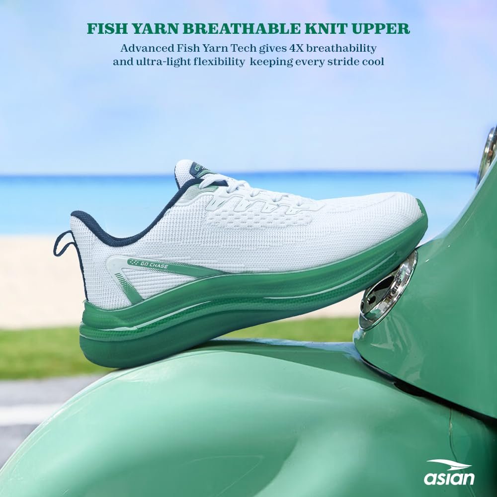 ASIAN Powerplay-30 Men’s Running Shoes | Lightweight Knit Upper, TPU Frame for Lateral & Arch Support, Memory Foam Bounce Insole | Ideal for Gym, Travel, Running & Walking - Image 5