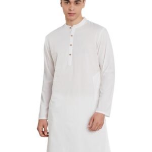 Amazon Brand – Symbol Men’s 100% Cotton Solid Long Length and Pant Set |Casual |Regular Fit – 2pcs (Available in Plus Sizes)