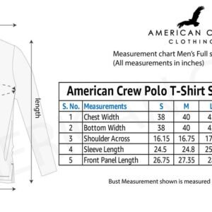 AMERICAN CREW Full Sleeves Polo Collar T-Shirt with Pocket for Men