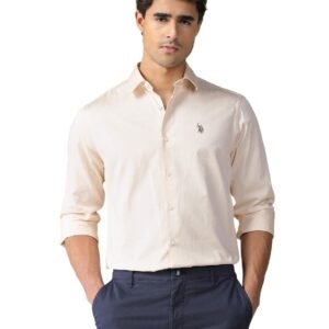 U.S.Polo Association Men’s Pure Cotton Satin Shirt
