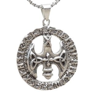 THE MEN THING Alloy Pendant with Pure Stainless Steel 24inch Round Box Chain, American trending Style – Round Box Chain & Pendant for Men & Boys