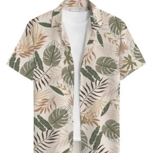 BULLMER Trendy Printed Regular Fit Half Sleeve Causal Shirt for Men