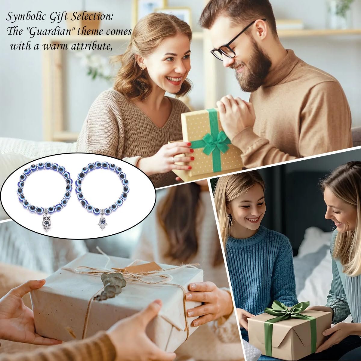 2Pcs Evil Eye Bracelet, Stylish Bracelet for Girls and Women, Blue Evil Eye Bracelets, Fashion Jewelry for Men and Women, 18 cm Circumference, Gift for Birthday - Image 7