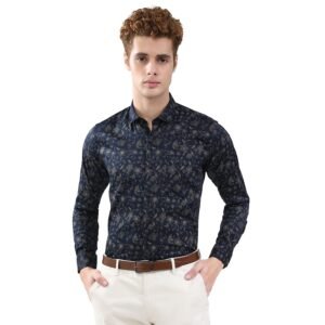 Monte Carlo Men’s Regular Fit Shirt | Collar Neck | Printed Design | Full Sleeve | Button Closure | Stylish Winter Wear | Casual Everyday Shirt for Men