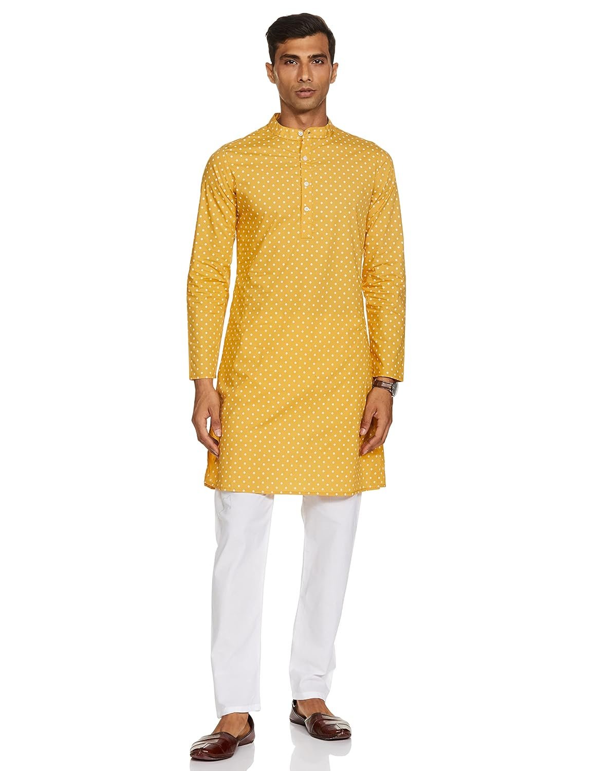Amazon Brand - Symbol Men Cotton Printed Long Kurta (Regular Fit) - Image 8