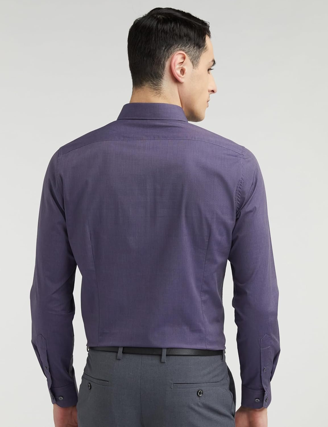 Van Heusen Solid Formal Shirt for Men| Premium Cotton| Full Sleeves| Slim Fit |Breathable Fabric - Image 2