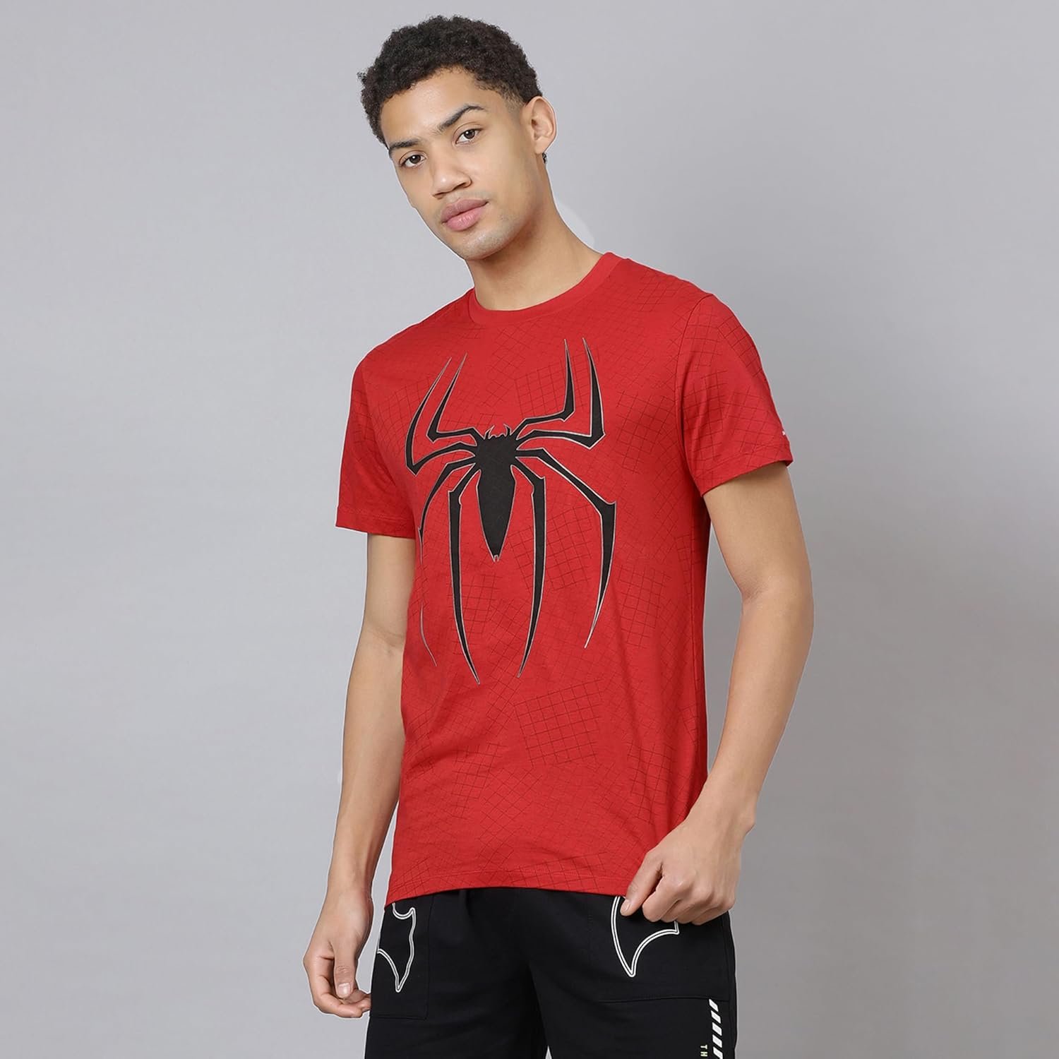 Free Authority Official Spiderman Graphic Printed Men Red Regular Fit Tshirt for Young Men - Image 3